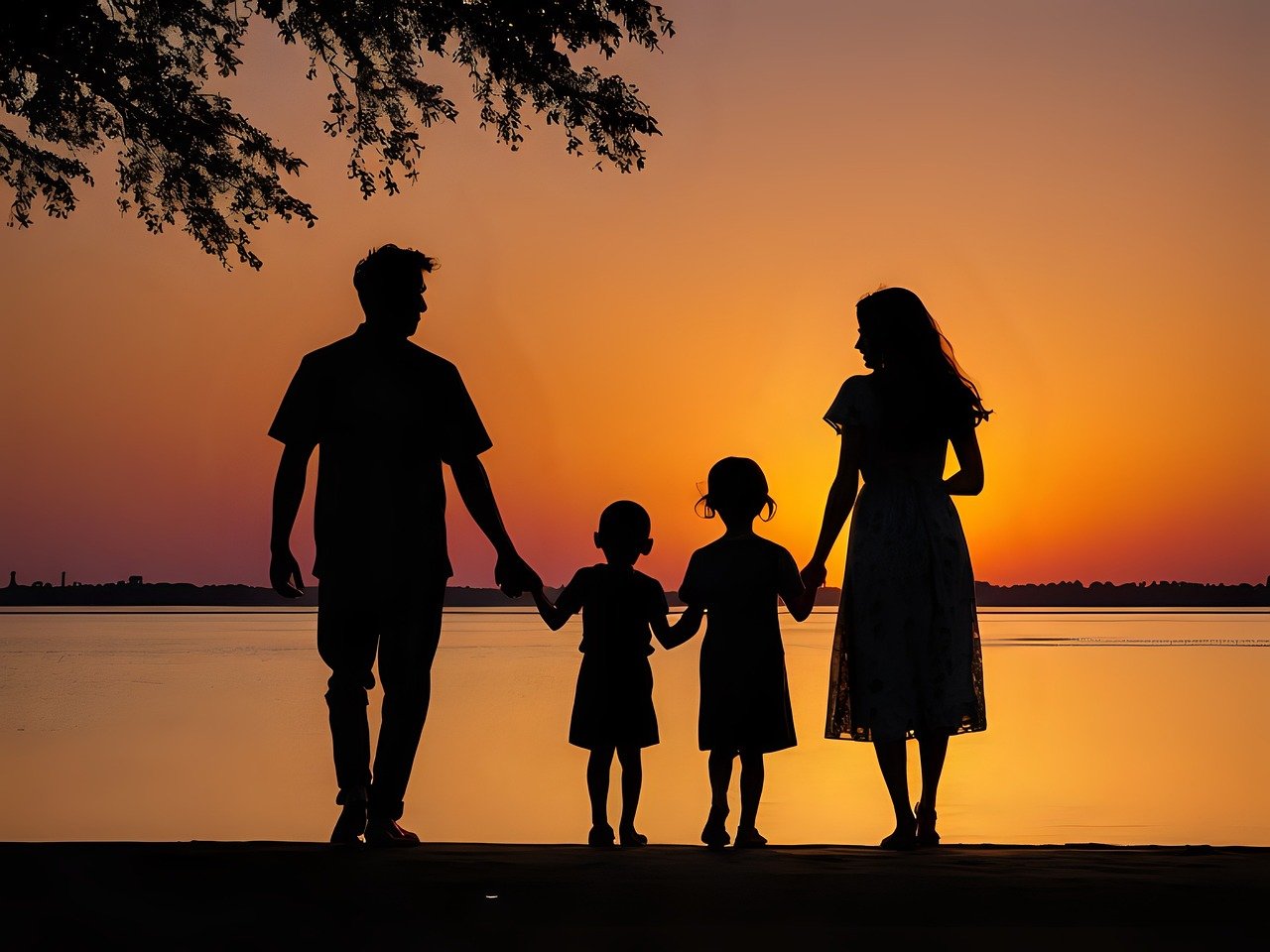 family, silhouette, dusk.jpg